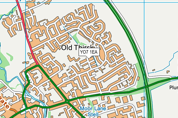 YO7 1EA map - OS VectorMap District (Ordnance Survey)