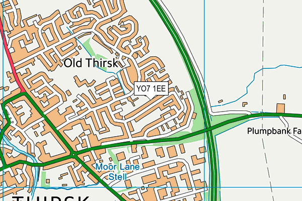 YO7 1EE map - OS VectorMap District (Ordnance Survey)