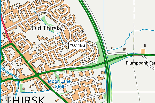YO7 1EG map - OS VectorMap District (Ordnance Survey)