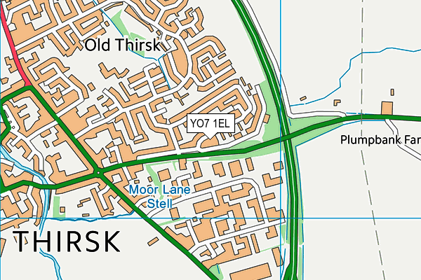 YO7 1EL map - OS VectorMap District (Ordnance Survey)
