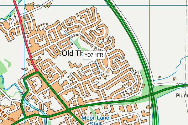 YO7 1FR map - OS VectorMap District (Ordnance Survey)