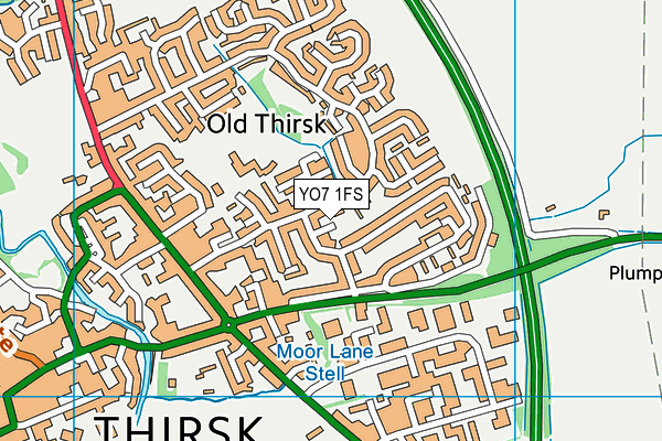 YO7 1FS map - OS VectorMap District (Ordnance Survey)