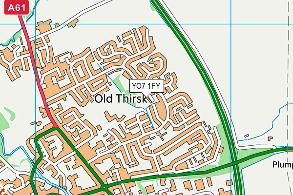 YO7 1FY map - OS VectorMap District (Ordnance Survey)