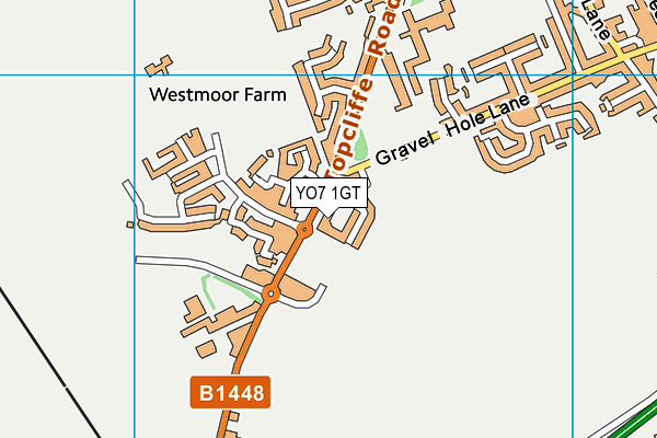 YO7 1GT map - OS VectorMap District (Ordnance Survey)
