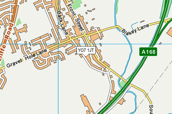YO7 1JT map - OS VectorMap District (Ordnance Survey)