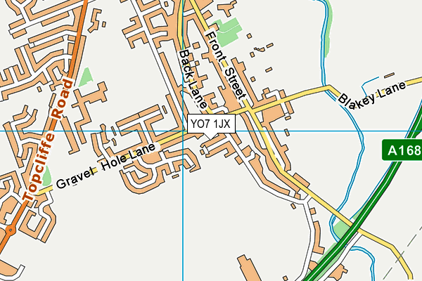 YO7 1JX map - OS VectorMap District (Ordnance Survey)