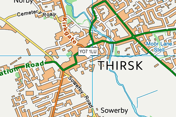 Thirsk And Sowerby Flatts map (YO7 1LU) - OS VectorMap District (Ordnance Survey)