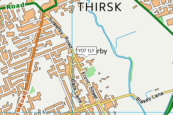 YO7 1LY map - OS VectorMap District (Ordnance Survey)