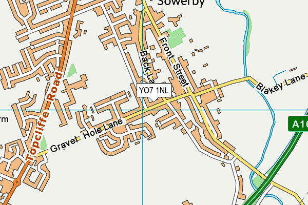 YO7 1NL map - OS VectorMap District (Ordnance Survey)