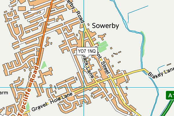 YO7 1NQ map - OS VectorMap District (Ordnance Survey)