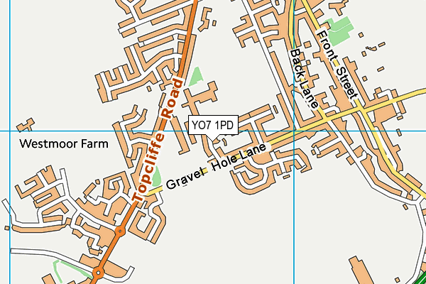 YO7 1PD map - OS VectorMap District (Ordnance Survey)