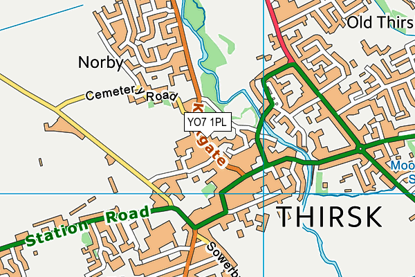 Map of THIRSK HALL FESTIVAL LTD at district scale