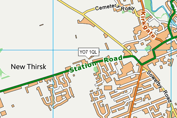 Map of THIRSK RACECOURSE LIMITED at district scale