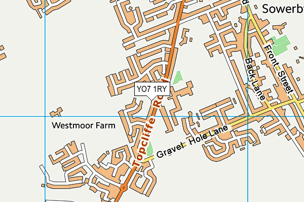 YO7 1RY map - OS VectorMap District (Ordnance Survey)