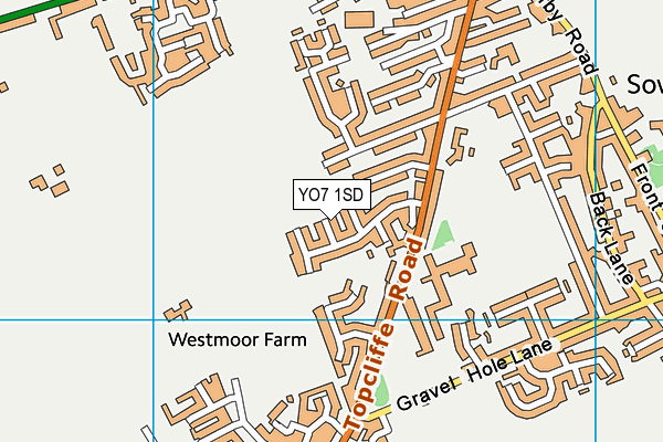 YO7 1SD map - OS VectorMap District (Ordnance Survey)