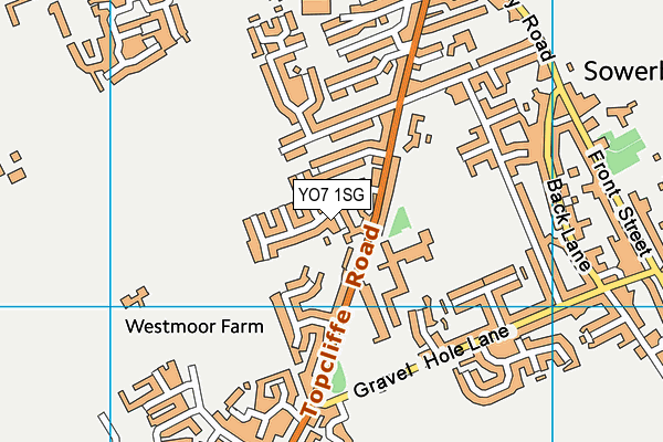 YO7 1SG map - OS VectorMap District (Ordnance Survey)