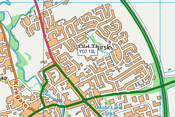 YO7 1SL map - OS VectorMap District (Ordnance Survey)