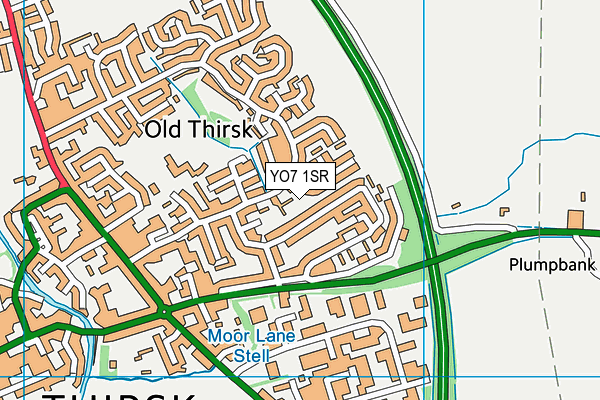 YO7 1SR map - OS VectorMap District (Ordnance Survey)