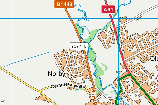 YO7 1TL map - OS VectorMap District (Ordnance Survey)