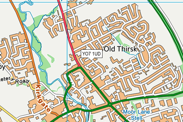 YO7 1UD map - OS VectorMap District (Ordnance Survey)