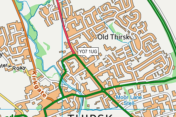 YO7 1UG map - OS VectorMap District (Ordnance Survey)