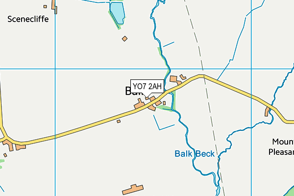 YO7 2AH map - OS VectorMap District (Ordnance Survey)