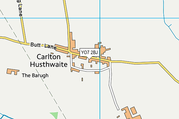 YO7 2BJ map - OS VectorMap District (Ordnance Survey)