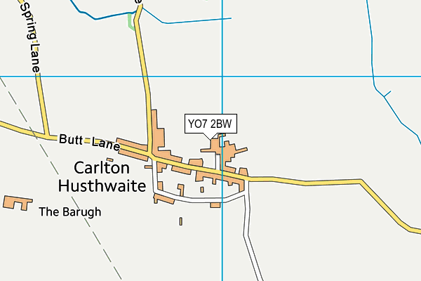 YO7 2BW map - OS VectorMap District (Ordnance Survey)