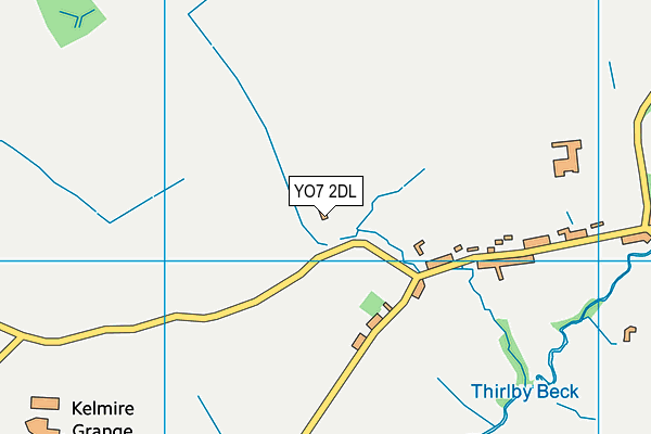 YO7 2DL map - OS VectorMap District (Ordnance Survey)
