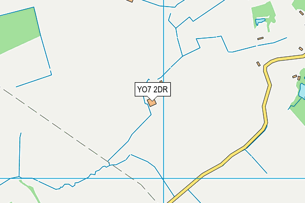 YO7 2DR map - OS VectorMap District (Ordnance Survey)