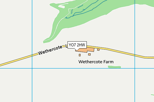 YO7 2HW map - OS VectorMap District (Ordnance Survey)