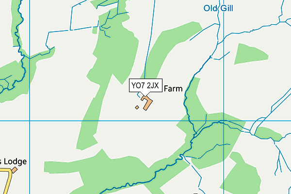 YO7 2JX map - OS VectorMap District (Ordnance Survey)