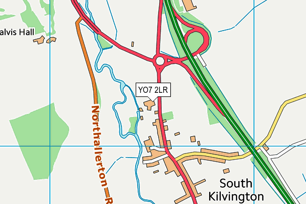 South Kilvington Church of England Academy map (YO7 2LR) - OS VectorMap District (Ordnance Survey)