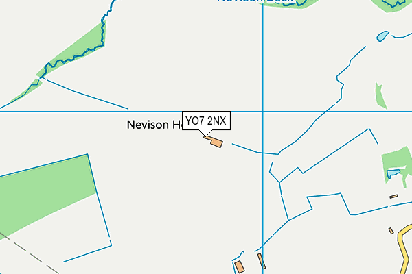 YO7 2NX map - OS VectorMap District (Ordnance Survey)