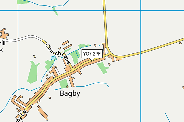 Bagby Sports Field map (YO7 2PF) - OS VectorMap District (Ordnance Survey)