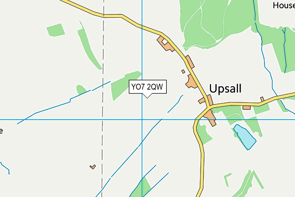 YO7 2QW map - OS VectorMap District (Ordnance Survey)