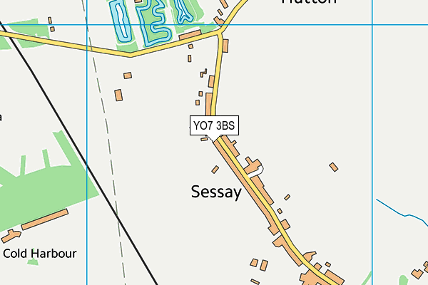 YO7 3BS map - OS VectorMap District (Ordnance Survey)