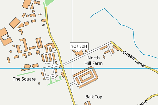 YO7 3DH map - OS VectorMap District (Ordnance Survey)