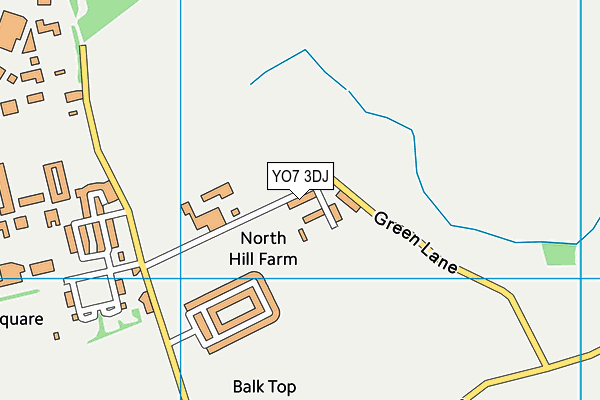 YO7 3DJ map - OS VectorMap District (Ordnance Survey)