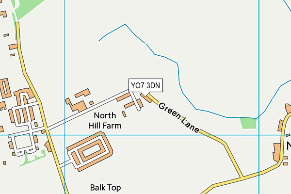 YO7 3DN map - OS VectorMap District (Ordnance Survey)
