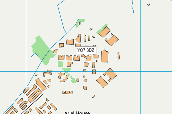 YO7 3DZ map - OS VectorMap District (Ordnance Survey)