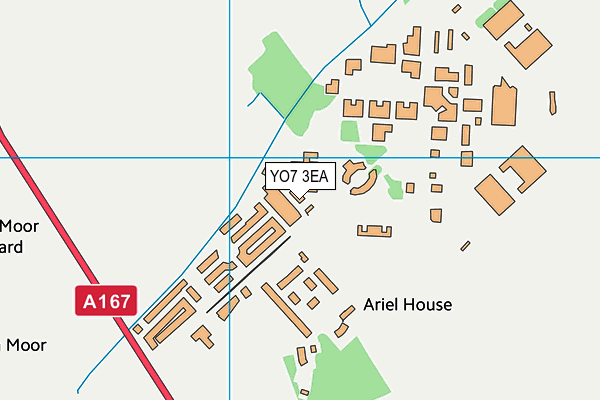 YO7 3EA map - OS VectorMap District (Ordnance Survey)