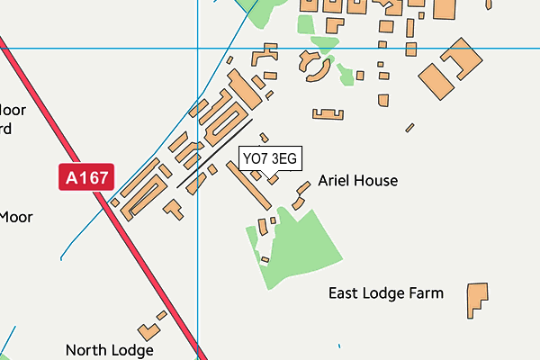 YO7 3EG map - OS VectorMap District (Ordnance Survey)