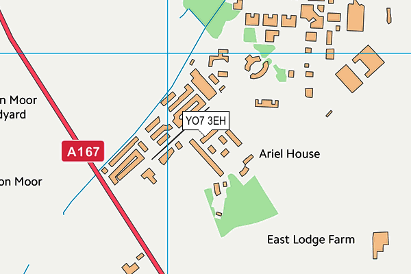 YO7 3EH map - OS VectorMap District (Ordnance Survey)