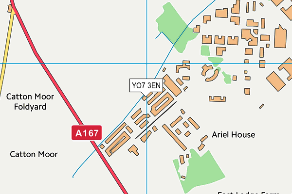 YO7 3EN map - OS VectorMap District (Ordnance Survey)