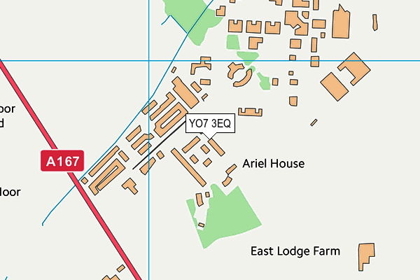 YO7 3EQ map - OS VectorMap District (Ordnance Survey)