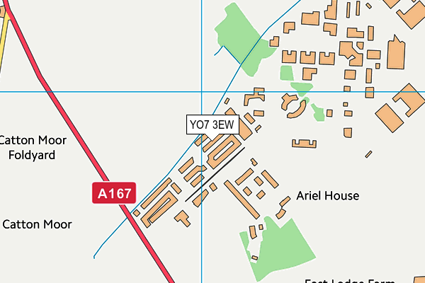 YO7 3EW map - OS VectorMap District (Ordnance Survey)