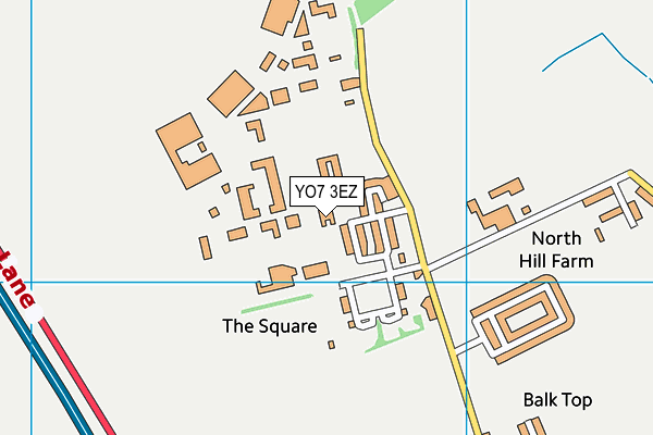 YO7 3EZ map - OS VectorMap District (Ordnance Survey)