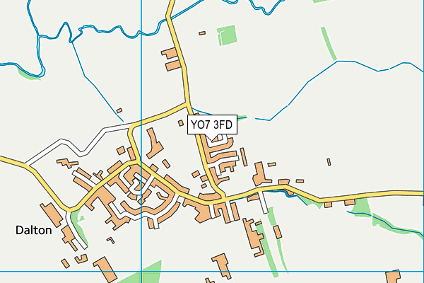 YO7 3FD map - OS VectorMap District (Ordnance Survey)