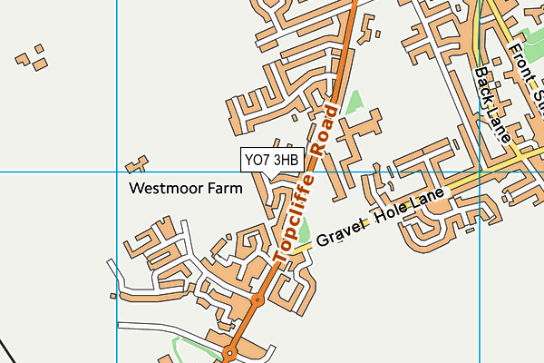 YO7 3HB map - OS VectorMap District (Ordnance Survey)